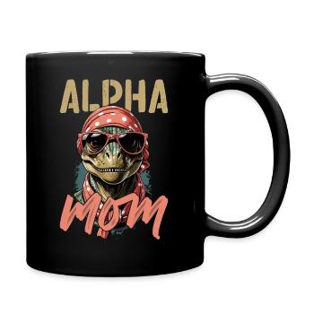 Maman alpha Drôle Dinosaure Iconique Maman - Mug uni - noir - Droite