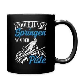 Ski Jumping Ski Flying Competition Winter Sports Skisp - Full Colour Mug - black - Right