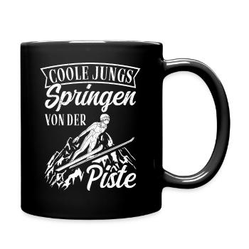 Ski Jumping Ski Flying Competition Winter Sports Skisp - Full Colour Mug - black - Right