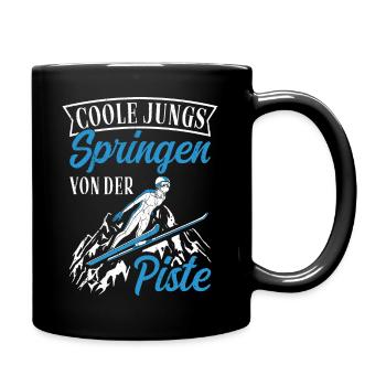 Ski Jumping Ski Flying Competition Winter Sports Skisp - Full Colour Mug - black - Right