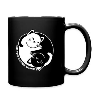 Finden Sie Ihre perfekte Balance - Tasse einfarbig - Schwarz - Rechts