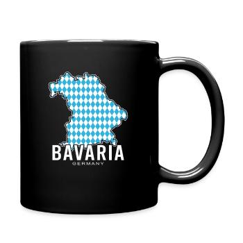 Bavaria Germany Contour Flag1 - Full Colour Mug - black - Right