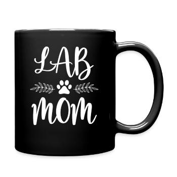 Lab Mom Shirt Labrador Retriever Lover Owner Funny - Full Colour Mug - black - Right