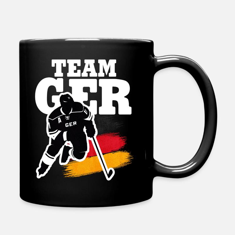 EISHOCKEY DEUTSCHLAND GERMANY - Tasse einfarbig - Schwarz