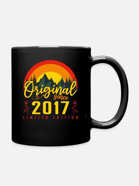Geburtstag 2017 Geschenk 2017 Geburtstag - Tasse einfarbig - Schwarz