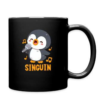 Singing Penguin: Singuin - Full Colour Mug - black - Right