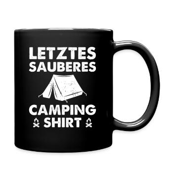Letztes Sauberes Camping Shirt - Tasse einfarbig - Schwarz - Rechts