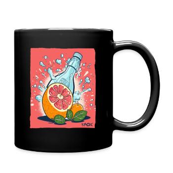 De la limonade à l’orange en bouteille, tellement fraîche ! - Mug uni - noir - Droite