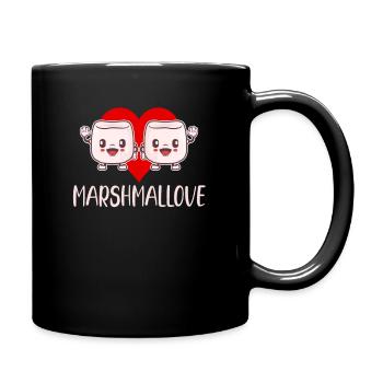 Marshmallove guimauve jeux de mots cacao Rv montagne - Mug uni - noir - Droite