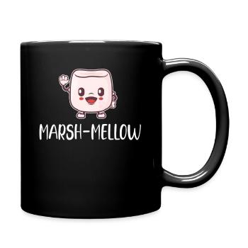Marsh-mellow Marshmallow Puns Cocoa Rv Mountain - Full Colour Mug - black - Right
