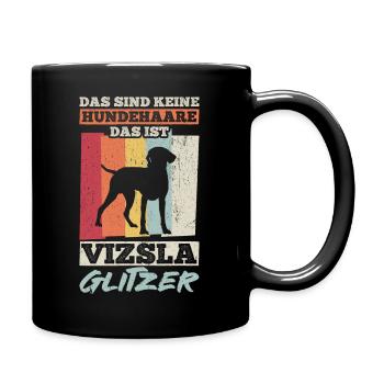 Viszla Hundefan Hundebesitzer Hund Gassi Geher Hun - Tasse einfarbig - Schwarz - Rechts