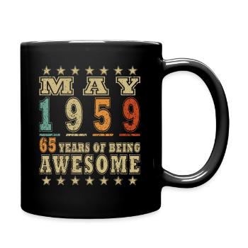 Millésime Mai 1959 Mai 1959 Millésime Mai 1959 - Mug uni - noir - Droite