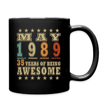 May 1989 - Vintage 1989 Jubilee - May 1989 - Full Colour Mug - black - Right