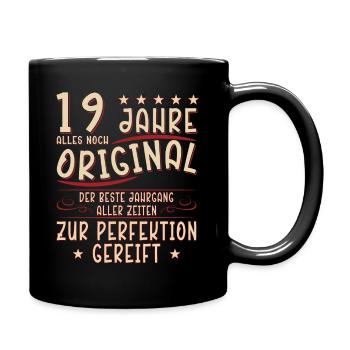 19. Geburtstag Mann Frau 19 Jahre Spruch Lustig - Tasse einfarbig - Schwarz - Rechts
