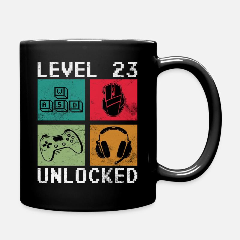Niveau 23 Idée cadeau débloquée 23 ans - Mug uni - noir
