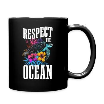 Ozean Taucher Surfer Geschenk - Tasse einfarbig - Schwarz - Rechts
