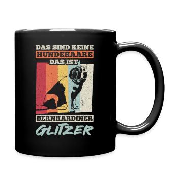 Saint-Bernard, Propriétaire De Chien, Chien, Promeneur, Chien - Mug uni - noir - Droite