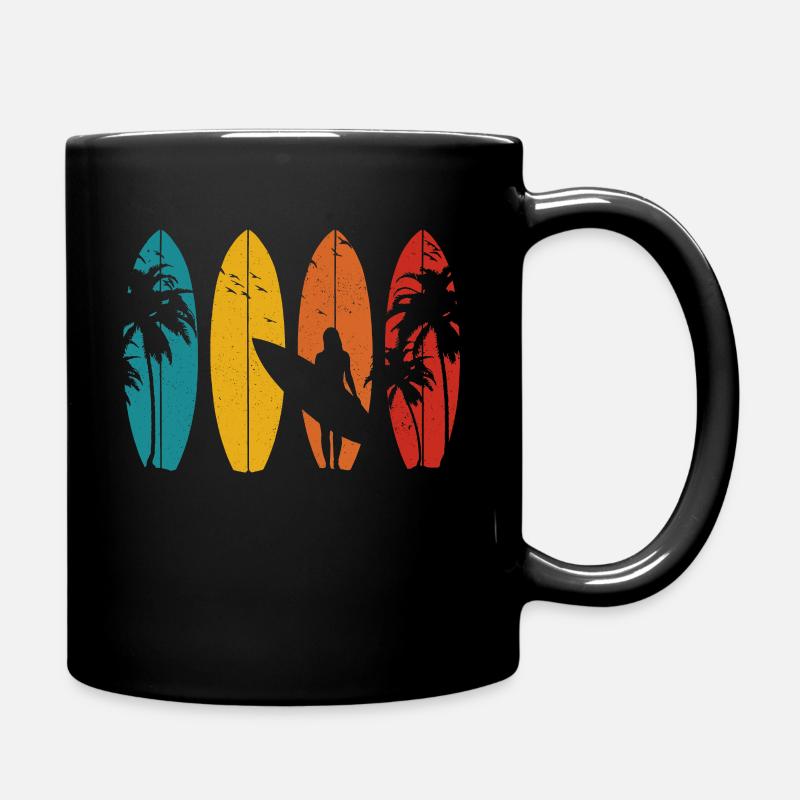 Surfen Vintage Surfer Geschenk - Tasse einfarbig - Schwarz