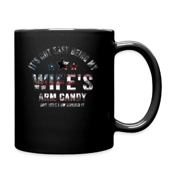 ES IST NICHT EINFACH, DAS ARMBONBON MEINER FRAU ZU SEIN - Tasse einfarbig - Schwarz - Rechts
