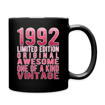 Edition Limitée Depuis 1992 Anniversaire Millésime 1992 - Mug uni - noir - Droite