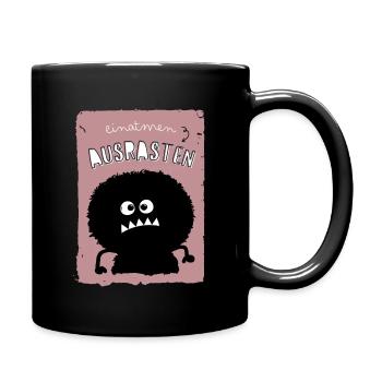 Inhale Freak Yoga Breathing Exercise Irony Saying - Full Colour Mug - black - Right