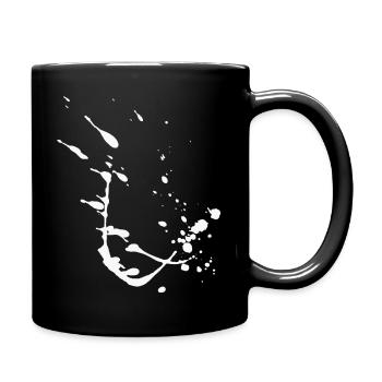 Éclaboussure de peinture - Éclaboussure / Teinture - Abstrait - Mug uni - noir - Droite