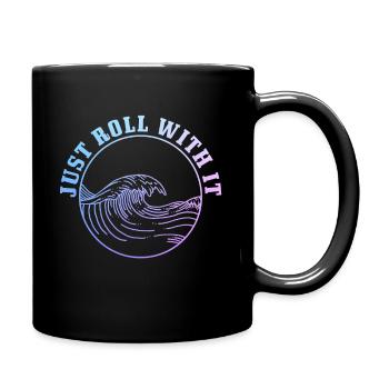 Surfen Vintage Surfer Geschenk - Tasse einfarbig - Schwarz - Rechts