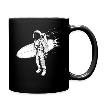 Surfing Astronaut Surfer Gift - Full Colour Mug - black - Right