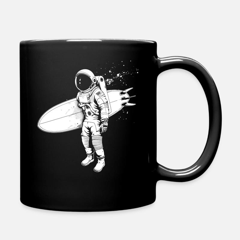 Surfen Astronaut Surfer Geschenk - Tasse einfarbig - Schwarz