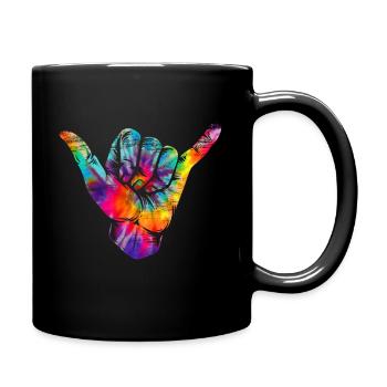 Surfen Vintage Surfer Geschenk - Tasse einfarbig - Schwarz - Rechts