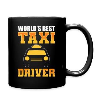 World's Best Taxi Driver Taxifahrer - Tasse einfarbig - Schwarz - Rechts