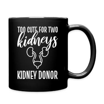 Nierentransplantation Nephrologe - Tasse einfarbig - Schwarz - Rechts