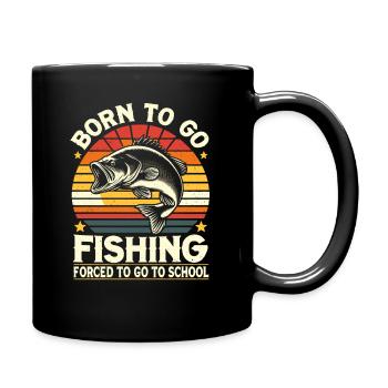 Fishing Angler Boy Fishing Fishing Saying Kids - Full Colour Mug - black - Right