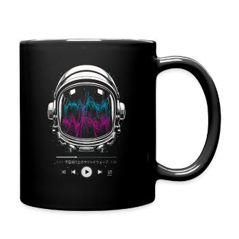 Astronaut Soundtrack Weltraum - Tasse einfarbig - Schwarz - Rechts
