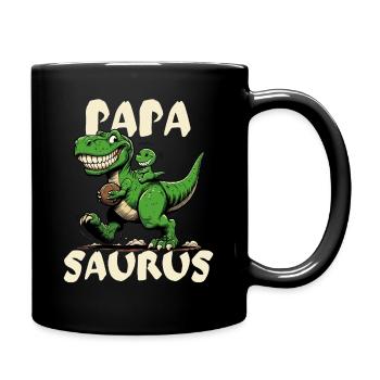 Père Papa Saurus Dinosaure T-Rex Fête des Pères Cool - Mug uni - noir - Droite
