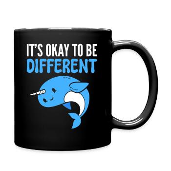 It's Okay To Be Different Aquarianer - Tasse einfarbig - Schwarz - Rechts