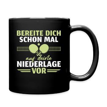 Tischtennis Niederlage Tischtennisspieler - Tasse einfarbig - Schwarz - Rechts