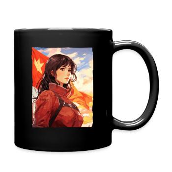 Schönheits-Propaganda: Sozialisten-Mädchen - Tasse einfarbig - Schwarz - Rechts