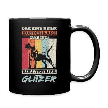 That's not dog hair, that's Bull Terrier Gli - Full Colour Mug - black - Right