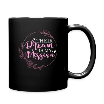 Their dream is my mission Surrogacy Mother - Full Colour Mug - black - Right