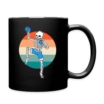 Lustiges Skelett Muay Thai Muay-Thai-Kämpfer - Tasse einfarbig - Schwarz - Rechts