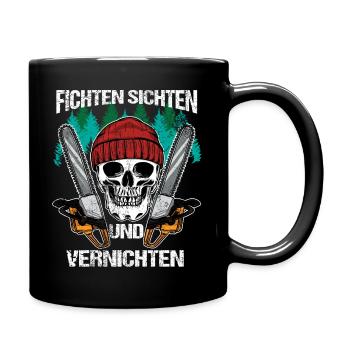 Criblage de l’épinette Destruction des bûcherons - Mug uni - noir - Droite