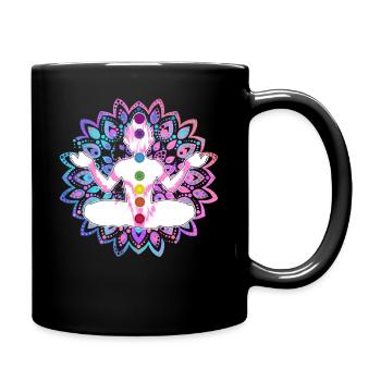 Chakra-Heilung Zen-Praktizierender - Tasse einfarbig - Schwarz - Rechts
