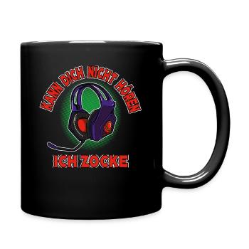 Kann Dich Nicht Hören Ich Zocke Gamer Gaming - Tasse einfarbig - Schwarz - Rechts