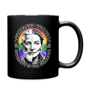 Pride Shirt for LBGTQIA+ Community: Be Yourself - Full Colour Mug - black - Right