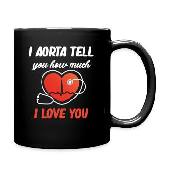 Moi, l’aorte, je te dis combien je t’aime - Mug uni - noir - Droite