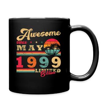 Mai 1999 Geburtstagsgeschenk Mai 1999 - 1999 Mai - Tasse einfarbig - Schwarz - Rechts