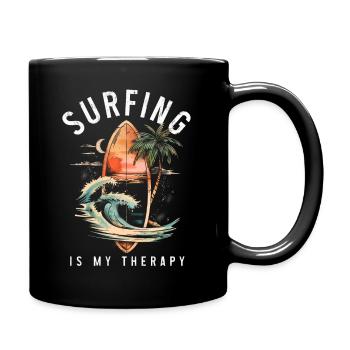 Surfen Surfer Geschenk - Tasse einfarbig - Schwarz - Rechts