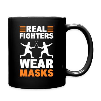 Fechtsport Fechter - Tasse einfarbig - Schwarz - Rechts