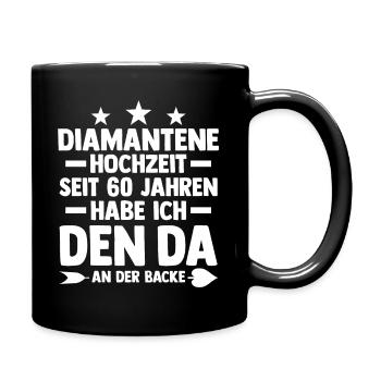 Ehe Diamantene Hochzeit 60 Jahre Verheiratet Hochz - Tasse einfarbig - Schwarz - Rechts